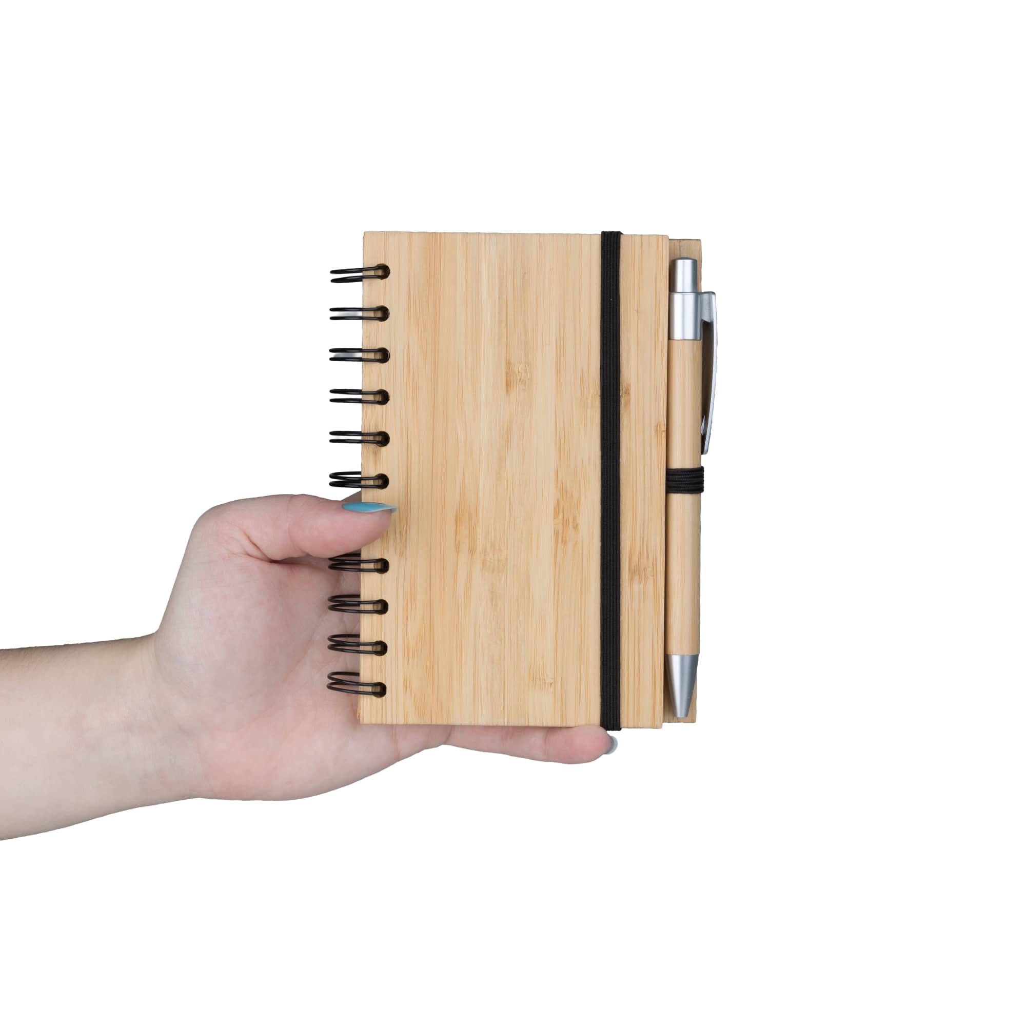 Caderno A6 Capa em Bambu com caneta 14x09cm — opção de foto 6