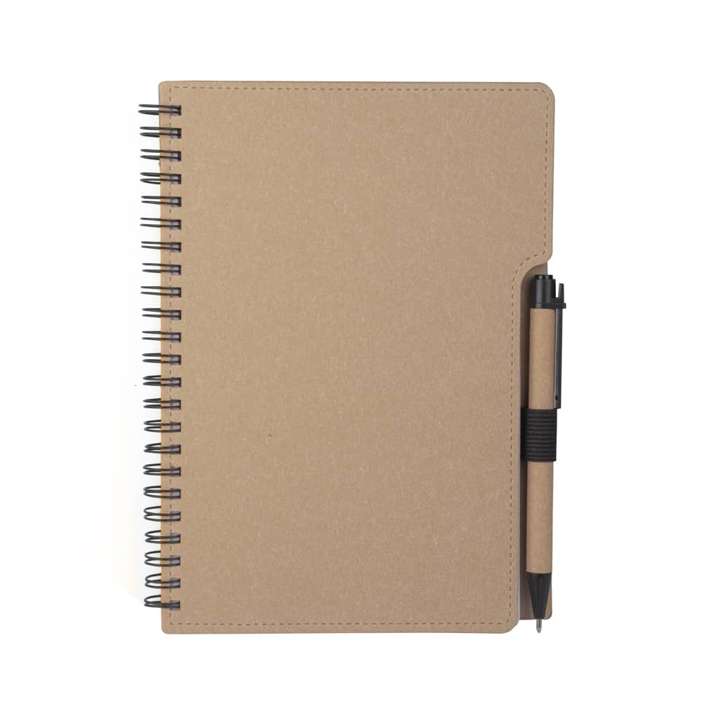 Caderno A5 Capa em Papelão Reciclado com Caneta — opção de foto 3