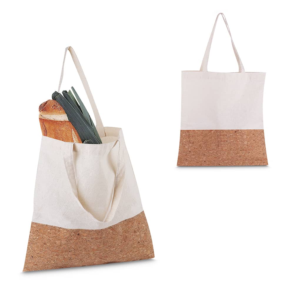 Sacola em Algodão 140g m2 e Cortiça 39x35cm