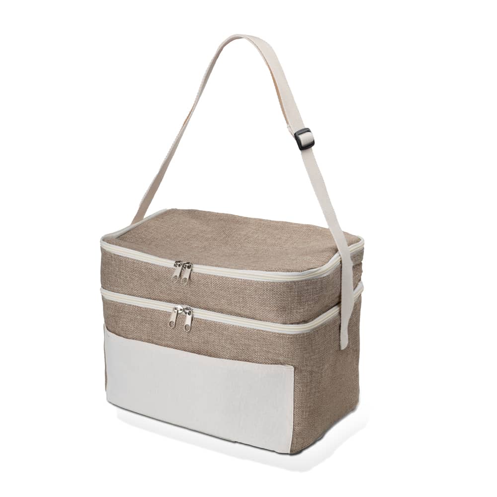 Bolsa Térmica em algodão e Juta sintética 24x30x20cm — opção de foto 8