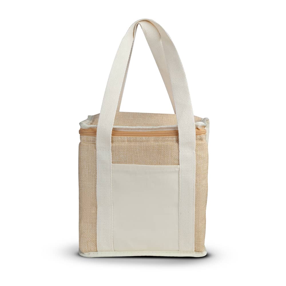 Bolsa Térmica em algodão e Juta sintética 21x19x15cm — opção de foto 4
