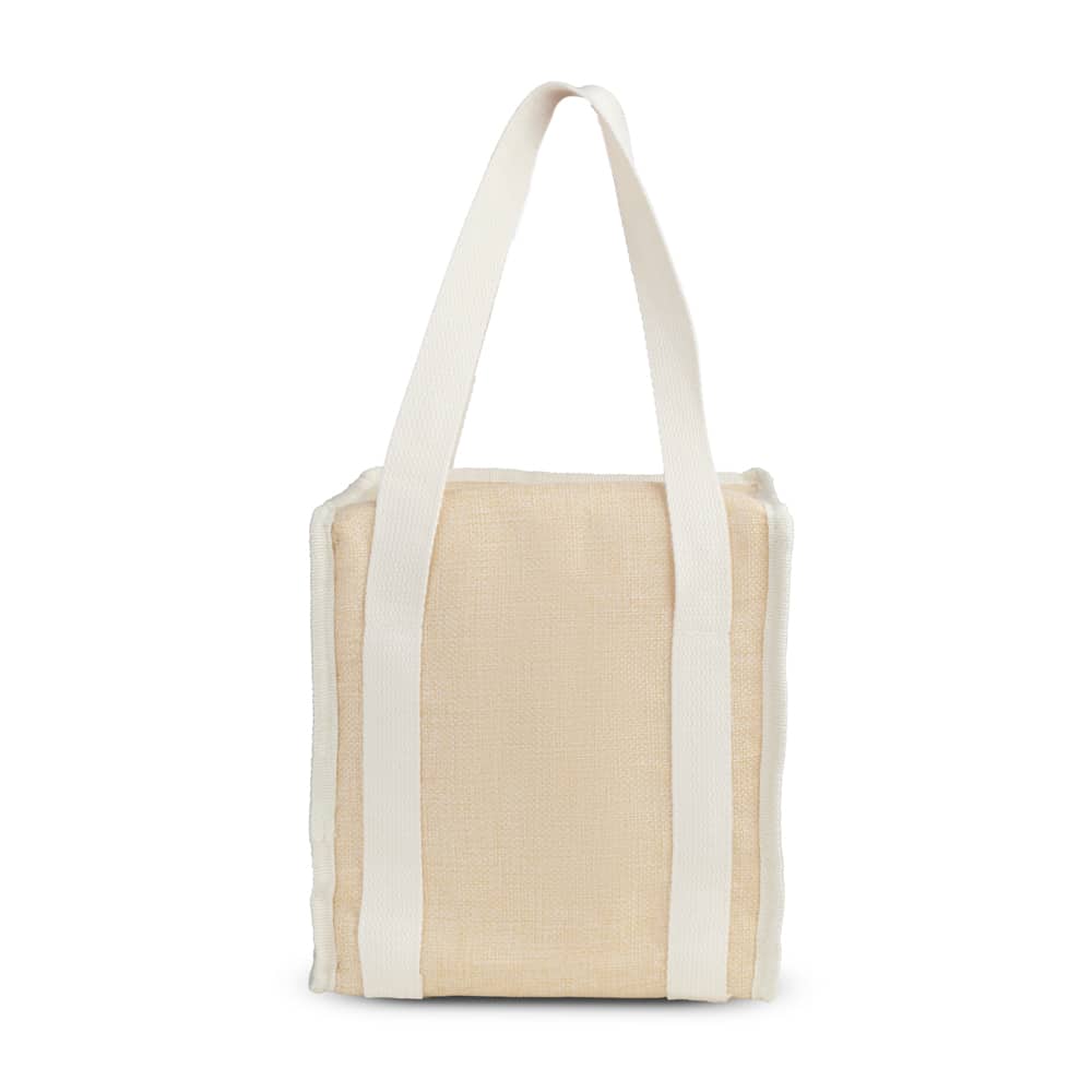 Bolsa Térmica em algodão e Juta sintética 21x19x15cm — opção de foto 5