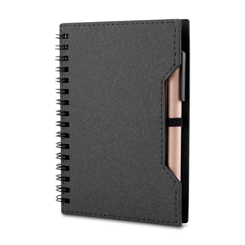 Caderno A6 capa em papelão reciclado com caneta — opção de foto 4