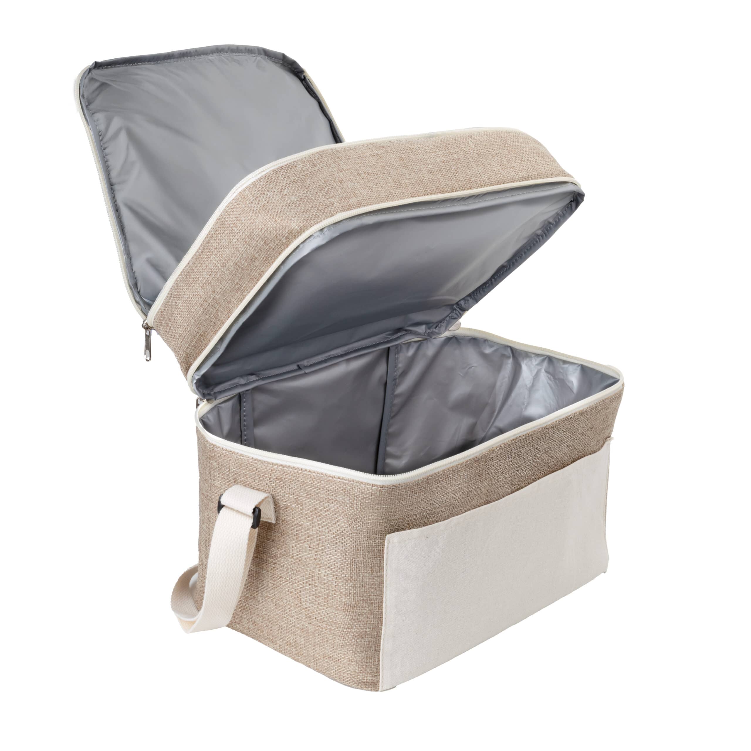 Bolsa Térmica em algodão e Juta sintética 24x30x20cm — opção de foto 7