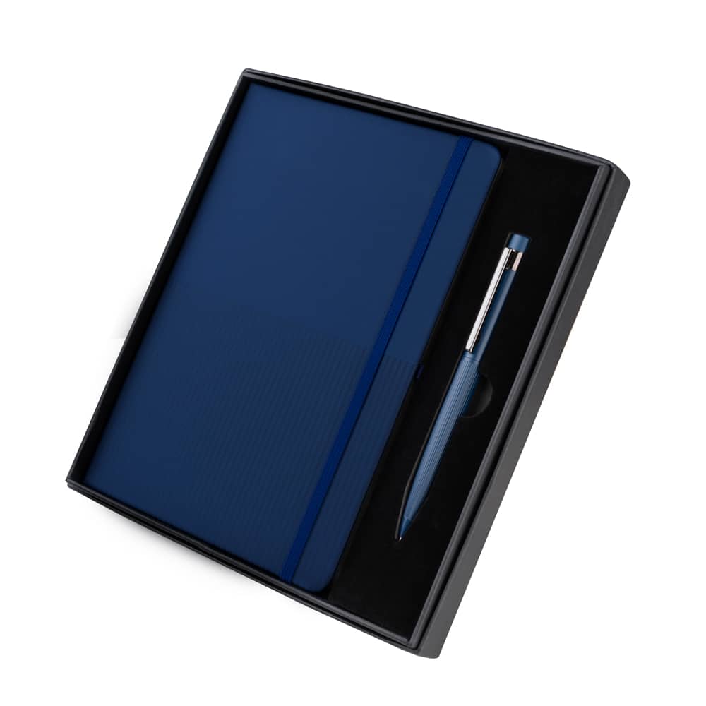 Kit escritório contendo, caderno A5 com elástico e Caneta — opção de foto 3