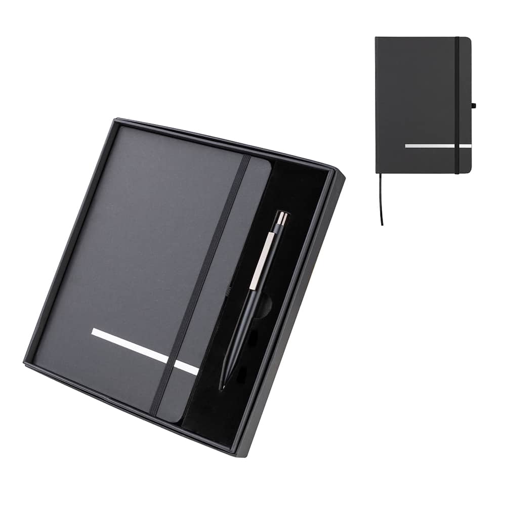 Kit Escritório Caderno tamanho A5 com capa dura e Caneta